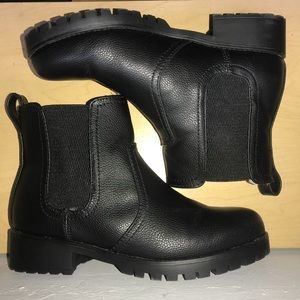faux leather booties